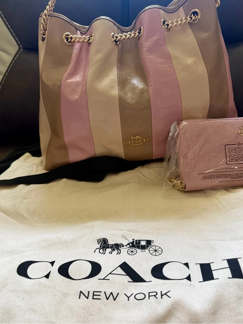 Coach leather tote